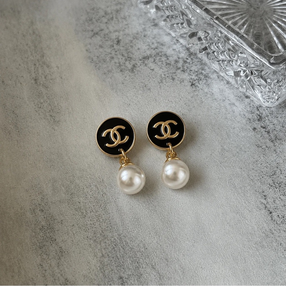 Authentic Chanel Pearl Drop Earrings